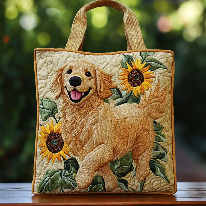 Gequiltete Tragetasche mit Golden-Retriever-Motiv