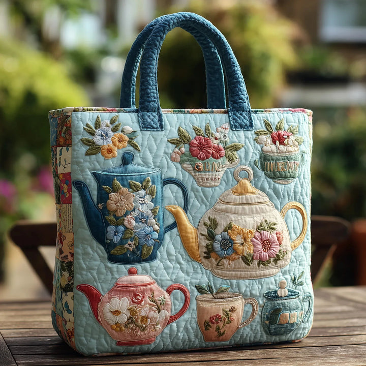 Blumenmotiv Quilted Bag