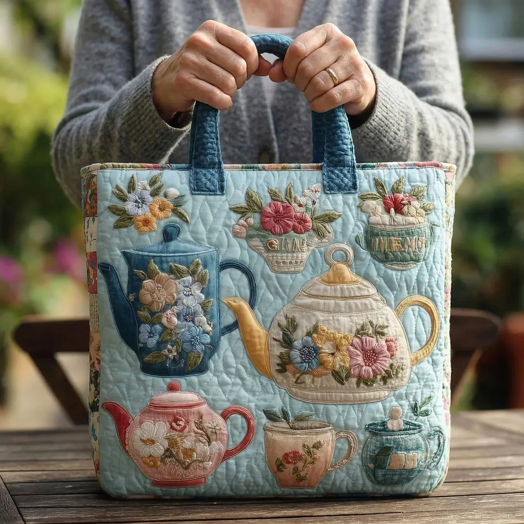 Blumenmotiv Quilted Bag