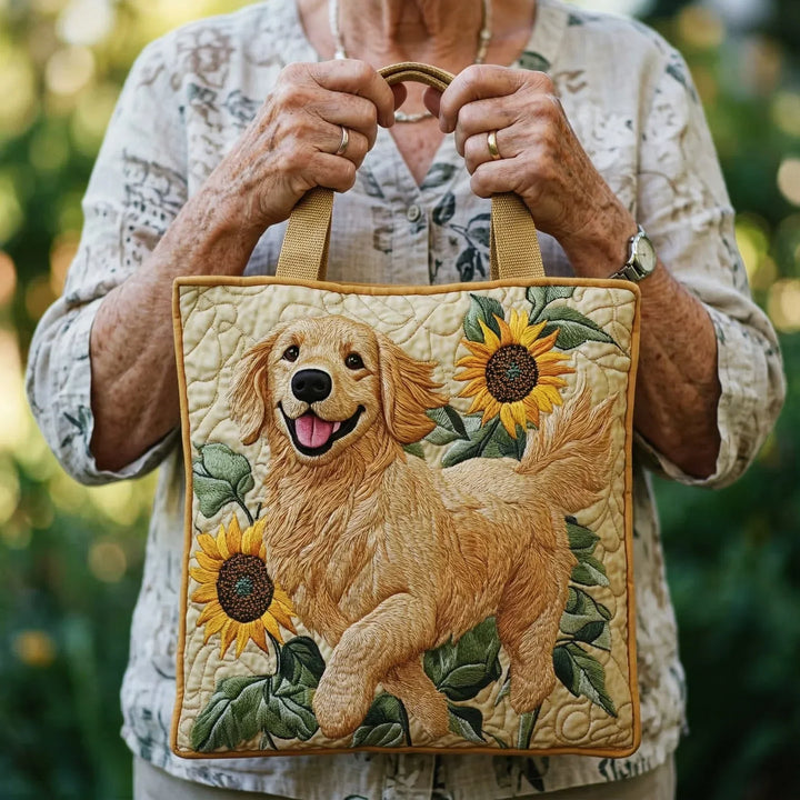 Gequiltete Tragetasche mit Golden-Retriever-Motiv